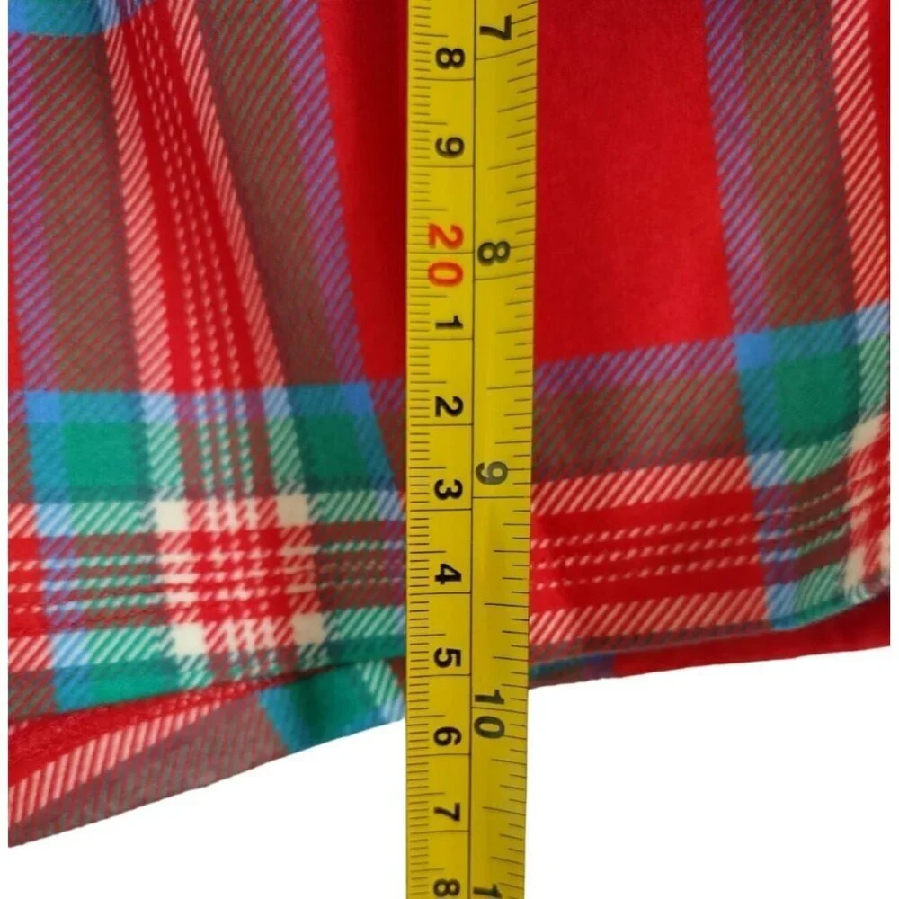 Art Class unisex Plaid Pyjama Set, Flame Resistant, Red & Green Size M (8), NWT